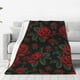 thumbnail image 1 of Balery Roses Manta de Felpa Suave y Acogedora – Cobija de Franela Aterciopelada para Cama, Lavable y Cálida para Sofá, Mascotas, Transpirable-80"x60", 1 of 7