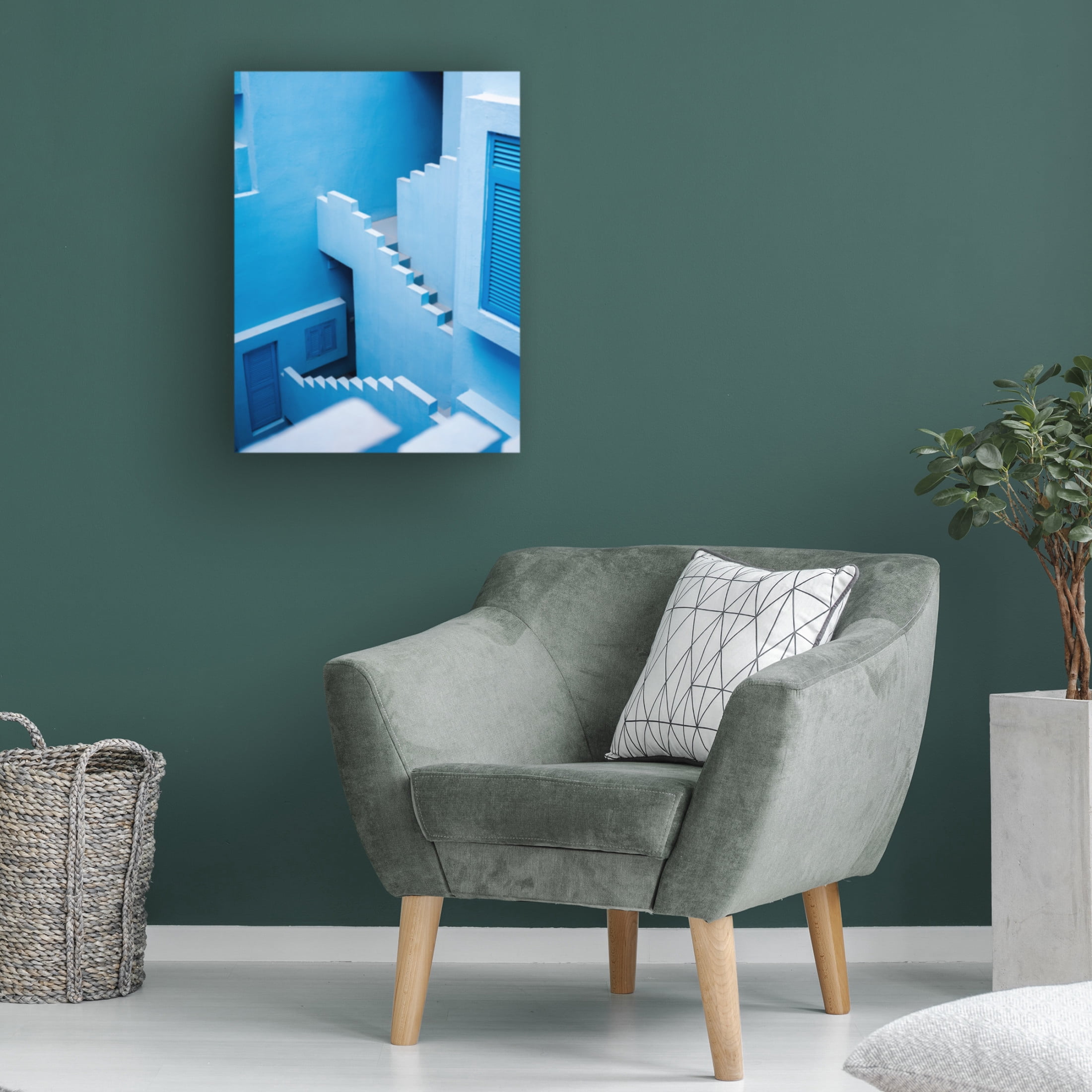 Trademark Fine Art Raisa Zwart La Muralla Roja Blue Canvas Wall Art