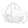 thumbnail image 3 of Wicker Willow Picnic Basket with Double Drop - Down Handles - Perfect as Gift basket for all Occasions like Halloween, Thanksgiving and  Easter with White Liner, 3 of 3