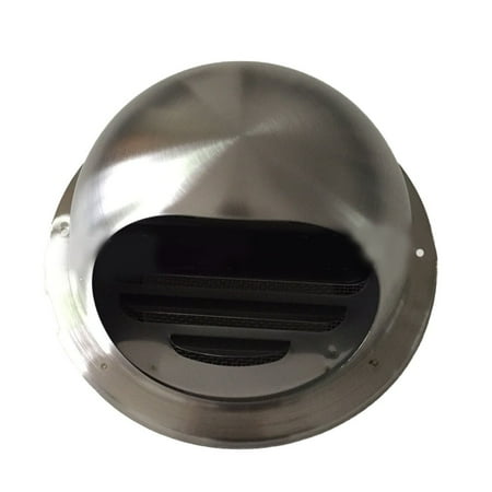 

304 Stainless Steel Ball Vent Exterior Wall Vent Cap Metal Cover Exhaust Grille 100MM