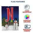 thumbnail image 5 of America Forever Winter Snowman Monogram Letter N House Flag 28 x 40 inch Double Sided, Christmas Snowman Flag, Xmas Tree Winter Holiday Farmhouse Yard Seasonal Xmas Outdoor DÃ©cor, 5 of 5