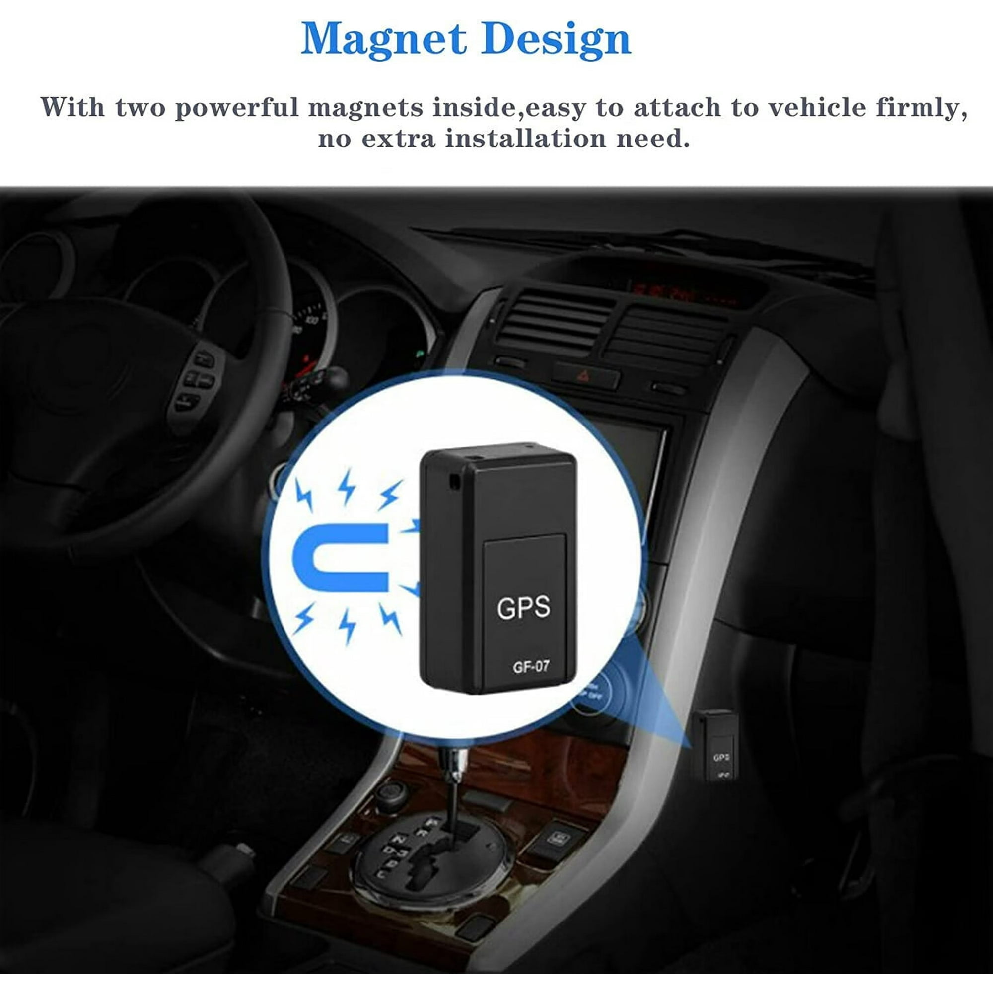 MSHUN - GPS Tracker for Vehicles, Mini Magnetic GPS Real Time Car Locator, Micro GPS Tracking Device, Full Global Coverage Long Standby GSM SIM GPS Tracker for Vehicle, Car, Person Location