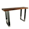 thumbnail image 3 of Urban Designs Samuel Natural Wood Rustic Style Console Table with Steel Legs, 3 of 3