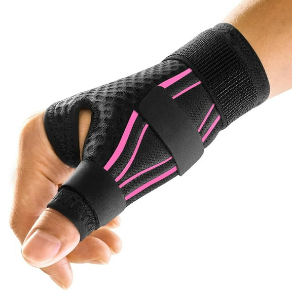 Ergonomical for Arthritis Pain and Support Thumb Hand Brace Splint, Pink Black, S/M