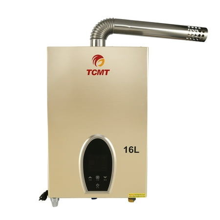 TCMT 4.2 GPM 16L Tankless Water Heater Natural Gas Instant Hot Boiler with Digital Display &