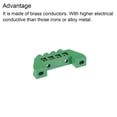 thumbnail image 4 of Terminal Grounding Bar Block Barrier Brass Strip 4 Positions Green Pack of 2, 4 of 5