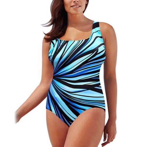 Såvel Broom brændstof Womens Plus Size Padded One Piece Swimsuit Bathing Suit Monokini Swimwear  Printed Bikini Beach - Walmart.com
