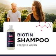 Biotin Shampoo for Thinning Hair Care - Volumizing Shampoo for Fine Hair with Keratin Argan Oil and Rosemary Essential Oil - Sulfate Free Shampoo for Dry Scalp, 8 fl oz