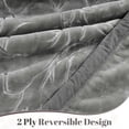 thumbnail image 5 of WOOW DEPOT Full Queen Heavy Fleece Bed Blanket 1 PCS, 7.72 lbs 78.7" x 90.5", Reversible Thick Embossed Velvet Soft Warm Mink Blanket for All Season, Charcoal Gray, 5 of 8
