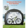 thumbnail image 4 of KFFKFF Bicycle Shelter, Accommodates 1-2 Bicycles, Roomy Outdoor Bicycle Shelter with Aeration Opening, Water-Resistant Simple Assembly Bicycle Shelter with Durable Fiberglass & Twin Fasteners, 4 of 9
