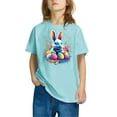 thumbnail image 2 of QTBIUQ Ester Bunny Graphic Tee for Kids Toddler Boys Girls Easter Eggs Cute Top Summer Spring Easter T-Shirts for 3-10 Years Old, 2 of 5
