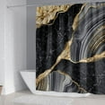 thumbnail image 4 of Aosijia 4 Pcs Marble Shower Curtain Sets Bathroom Sets with Shower Curtain and Rugs and Accessories Rug Toilet Lid Cover and Non-Slip U Shape Mat Waterproof Shower Curtain with 12 Hooks, 4 of 6