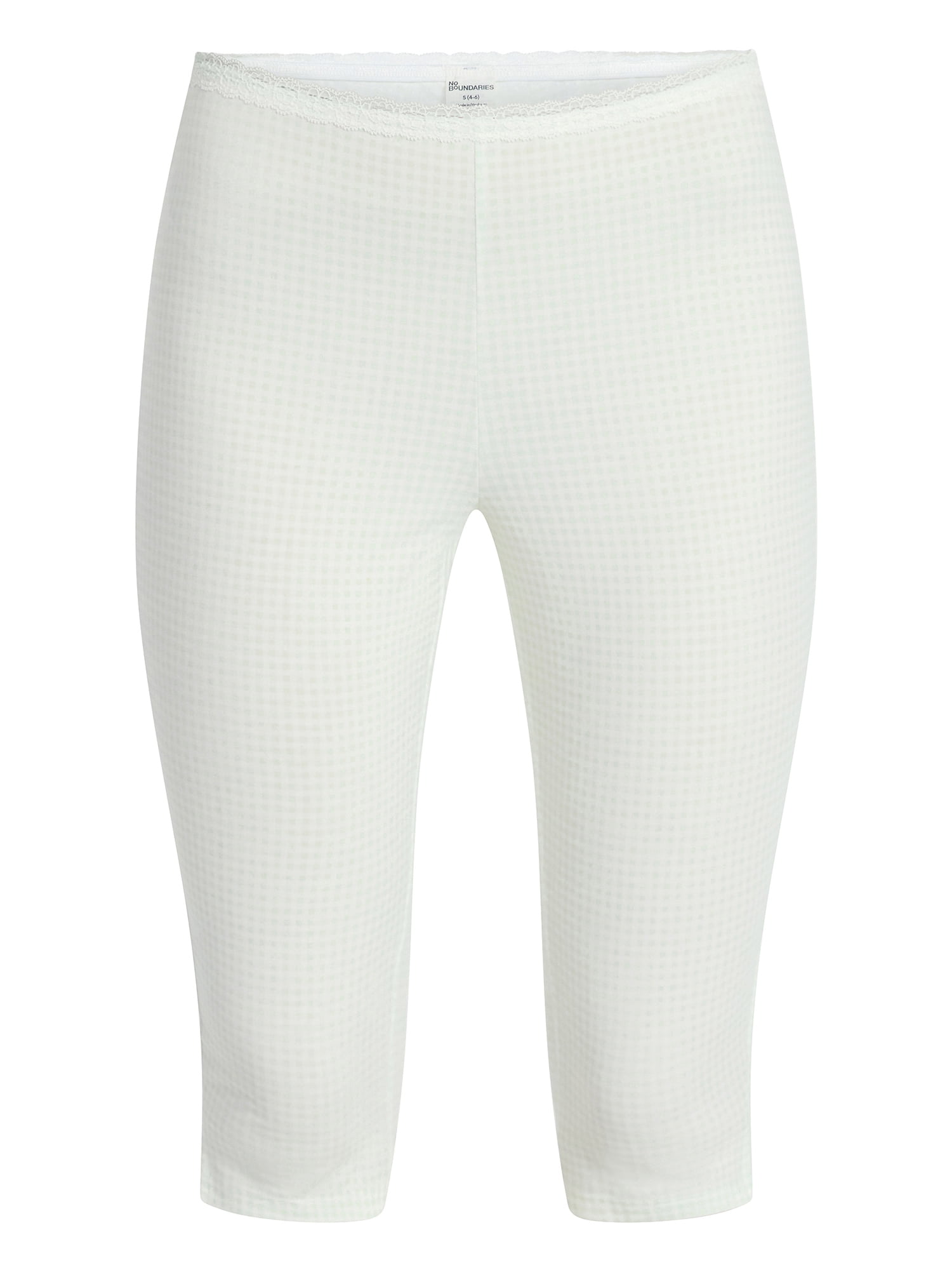 No Boundaries Single Jersey Lace Capri Sleep Pants, Women's XXS-3X