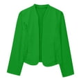 thumbnail image 4 of HTNBO Women's Casual Work Office Elegant Open Front Premium Nylon Blazer Jacket, 4 of 7