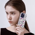 thumbnail image 6 of Compatible with iPhone 13 Pro Max Bling Case Luxury Glitter Rhinestone Diamond Crystal Sparkle Shiny Rose Flower Pearl Floral Soft Bumper Protective Case Cover for Women Girls, 6 of 6