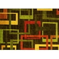 thumbnail image 1 of Ahgly Company Indoor Rectangle Oriental Yellow Modern Area Rugs, 7' x 10', 1 of 4