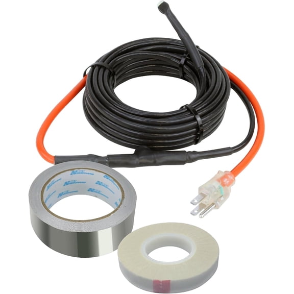 Pipe Heating Cable Kit for Freeze Protection 60 feet, 420 Watts Plug-in Electric Pipe Heat Tape with Built-in Thermostat Control, Heat Cable for Water Pipes, cUL, CSA, ETL, WarmlyYours PRO-Tect