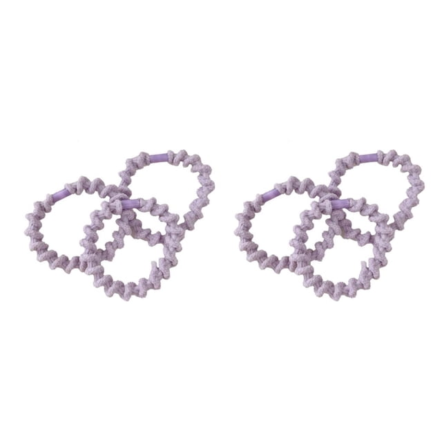 Cuerda para el cabello Qarigey 3 uds bandas de goma roscadas coloridas accesorio Púrpura claro 2piezas