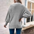 thumbnail image 5 of RYDCOT Women's Pullover Sweaters for Fall Women Casual Fashion Pullover Long Sleeve Round-Neck Knitted Sweater Tops Sale or Clearance, 5 of 7