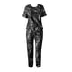 thumbnail image 1 of Gibobby Pijamas mujer calientitas verano cuello redondo manga corta cintura elástica pantalones elásticos deportes Tie Dye Homewear Set(Negro,G), 1 of 4