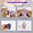 thumbnail image 5 of 4 Pcs Makeup Sponge Beauty Blender Set - Makeup Sponges For Foundation Blender With Egg Case And 1 Holder, Flawless For Cream, Powder And Liquid (Purple), 5 of 6