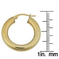 thumbnail image 4 of KoolJewelry 18k Yellow Gold 4x15mm High Poilsh Hoop Earrings, 4 of 4