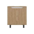 thumbnail image 4 of FM FURNITURE  Jerome Under Sink Storage Cabinet with Open Shelves for Bathroom Organization, Natural oak, 4 of 5