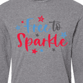 thumbnail image 4 of Inktastic 4th of July Free to Sparkle in Red White and Blue Long Sleeve T-Shirt, 4 of 5
