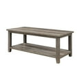 thumbnail image 3 of 48" Minimalist Wood Coffee Table - Gray Wash, 3 of 6