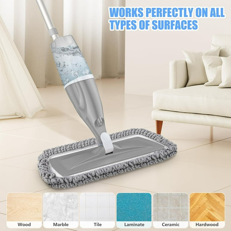  Spray Mops Wet Mops for Floor Cleaning - MEXERRIS Microfiber  Dust Mop with 3X Washable Pads Floor Mop with Sprayer Wood Floor Mops  Commercial Home Use for Wood Floor Hardwood Laminate