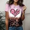 thumbnail image 2 of TSADFHJI T-Shirt à Manches Longues pour Femmes Coton Décontracté Simple Col Rond Manches Courtes T-Shirt Mode Imprimé Amusant pour Femmes m, 2 of 4