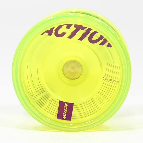 C3yoyodesign Action Yo-Yo - Plastic Fingerspin YoYo (Translucent Yellow)