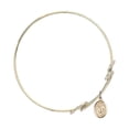 thumbnail image 2 of 8 1/2 inch Round Double Loop Bangle Bracelet w/ St. Elizabeth Ann Seton in Gold-Filled, 2 of 3