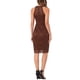thumbnail image 3 of INSPIRE CHIC Vestido Elegante de Encaje para Mujeres con Cuello Halter Sin Mangas Cuerpo Ajustado Cóctel Vestido Sheath Midi Marrón XS, 3 of 6