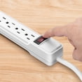 thumbnail image 4 of DEWENWILS 2-Pack 6-Outlet Power Strip, 500 Joules Surge Protector Power Strip, White, 4 of 5