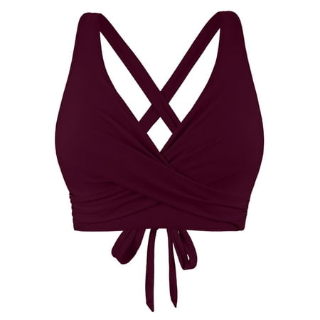 PEASKJP Swimsuit Tops for Women Women Underwire Bikini Top Only Push Up Swim Top Bra Swimsuit Tops Padded Bathing Suit Top ( XL)