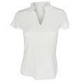 thumbnail image 3 of Kustom Kit Ladies Corporate Short Sleeve V-Neck Mandarin Collar Top, 3 of 4