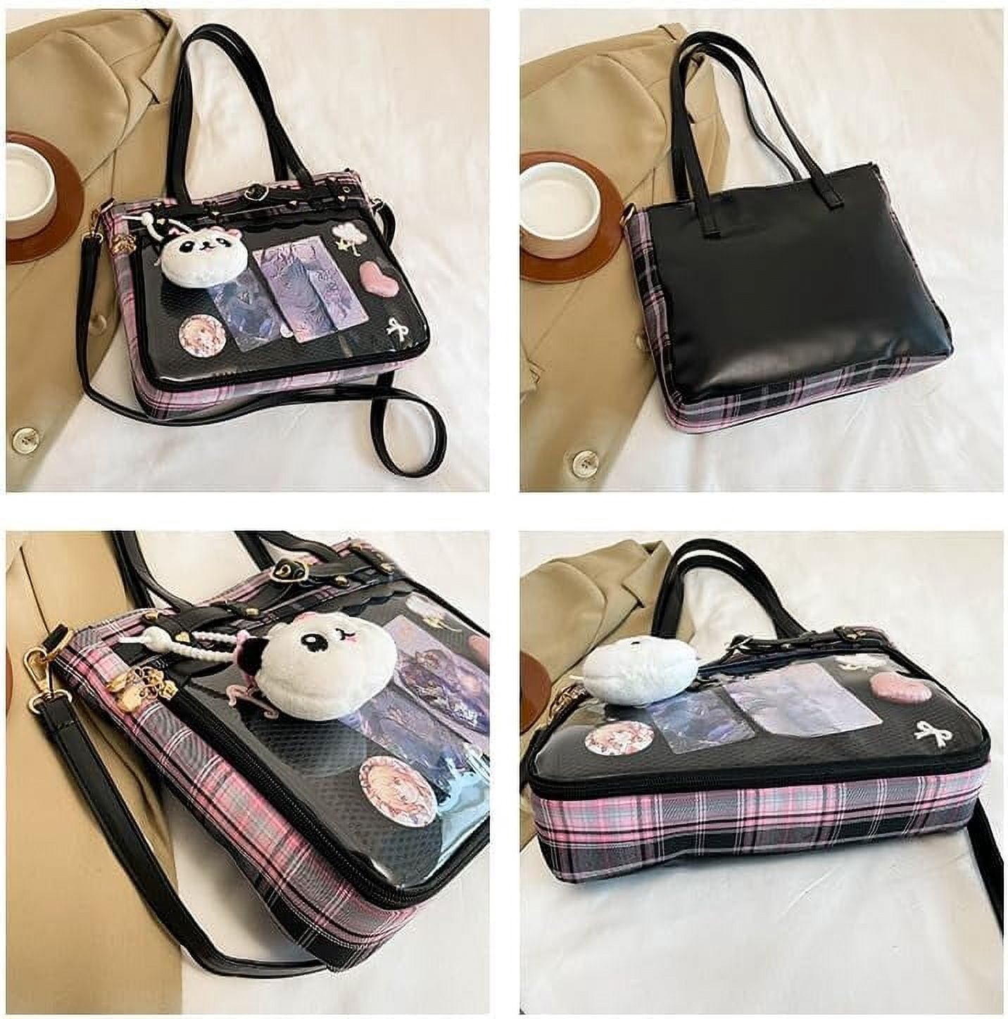 JUYGO Japanese Ita Bag Y2K Goth Cute Bags Kawaii Bags Crossbody Purse Messenger Bags for Women Shoulder Bag Tote