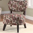 thumbnail image 1 of Coaster Rembourré Chaise d'Appoint de Siège en Rouge et Brun Foncé, 1 of 2