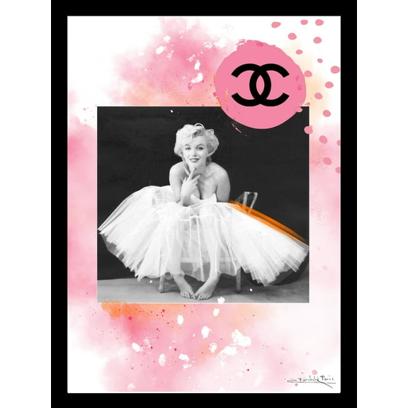 Venice Beach Collection's Marilyn Monroe Pink Innocence 14x18 Framed Print