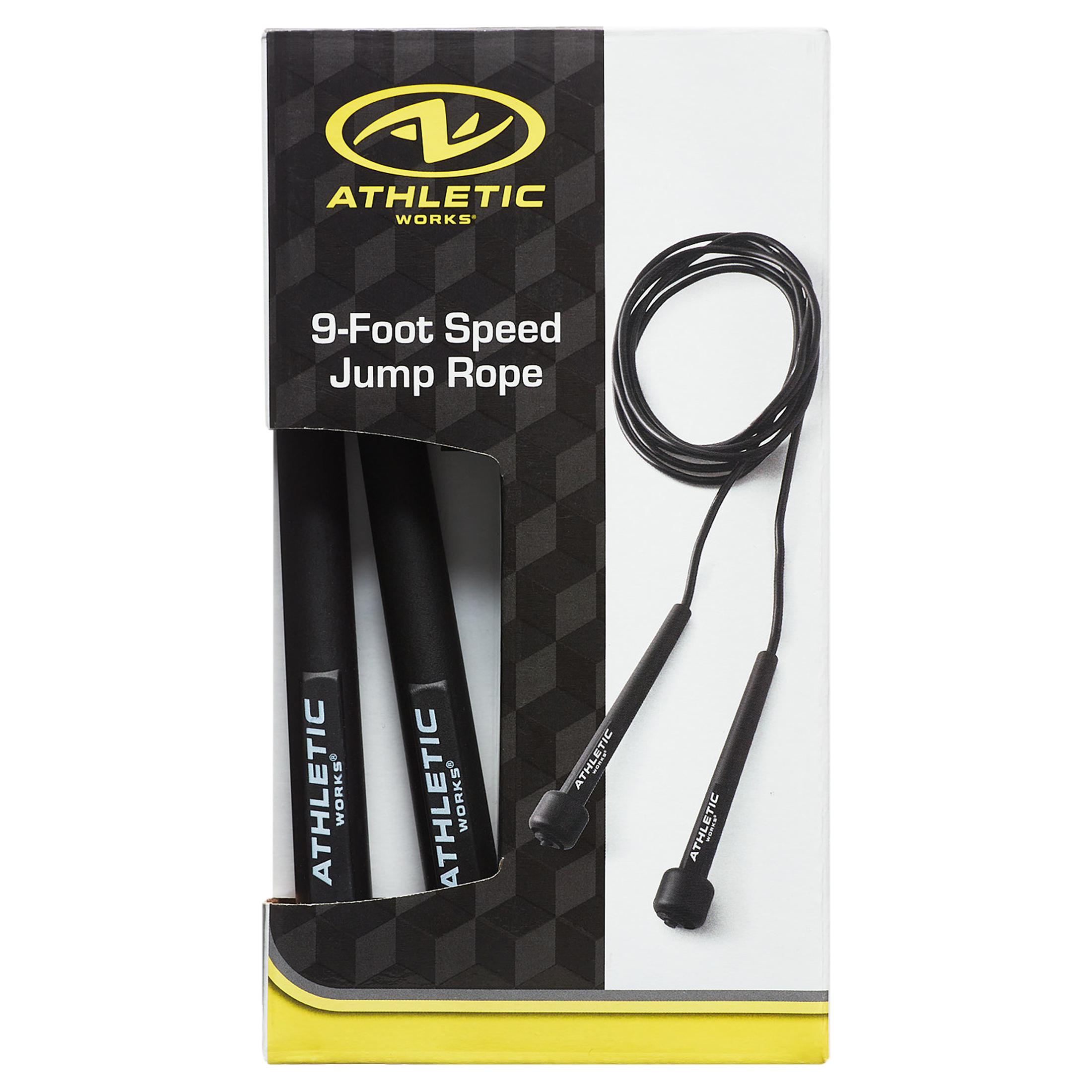 Athletic Works Speed Jump Rope with Light Weight Handles, 9' Length, Black - image 2 of 7