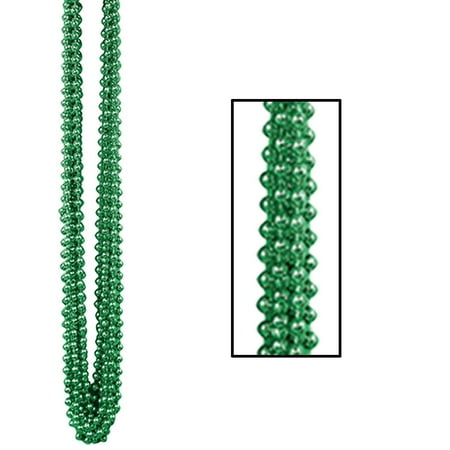 Beistle School Green Small Round Bead Beaded Party Necklace Costume Accessory