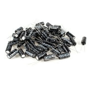 60pcs 1000uF 16V 8x16mm Radial Lead Electrolytic Capacitors Black