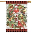 thumbnail image 2 of Briarwood Lane Winter Bird Wreath House Flag, 2 of 4