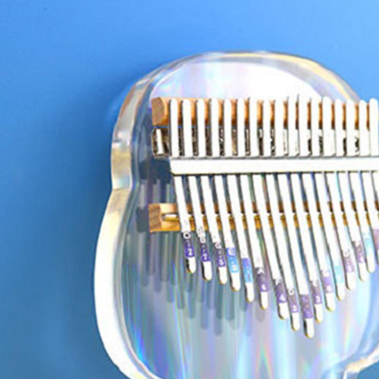 LeeQinersw 17 Keys Acrylic Kalimba Thumb Piano Finger Mbira Musical Instrument Cat Claw