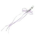thumbnail image 5 of Unique Bargains 1 Pc Handbag Charms Keychains Beads Ribbon Bow Bag Accessories Purple, 5 of 5