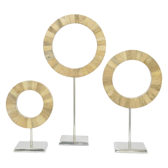 Three Hands Contemporary Ring Sculpture - Set of 3