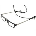 thumbnail image 2 of Lee Foldable Square Black on Black Cord, Neckglasses Pendant, Reading Glasses, Convenient, Classic Style, Discreet, Easy Care - 2.00 - Black, 2 of 6