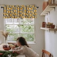 thumbnail image 5 of Yellow Sunflower Valances for Windows Farmhouse Kitchen Curtains Valances Rod Pocket Valance Curtains for Kitchen Windows Black White Stripe Farmhouse Vintage Window Valances for Bathroom 54"x18", 5 of 6