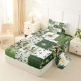 thumbnail image 2 of Castle Fairy Mallard Duck Deer Twin Sheets 3pcs,Vintage Camo Geometric Plaid Bedding,Moss Brown Cream,1 Fitted Sheet, 1 Flat Sheet and 1 Pillowcase, 2 of 6